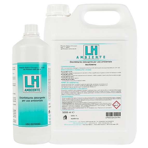 LH AMBIENTE Disinfettante detergente profumato ambientale professionale in anteprima