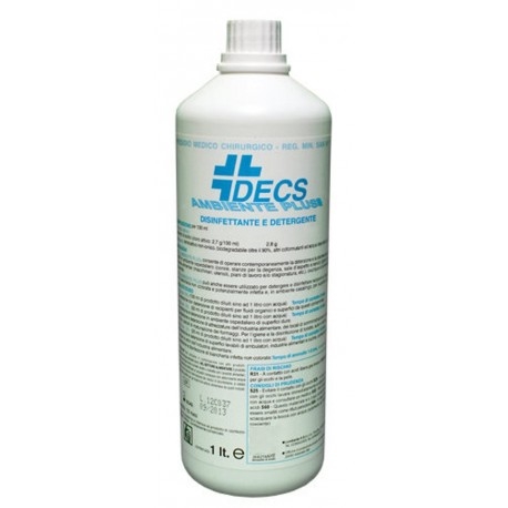 Disinfettante detergente per uso ambientale, DECS AMBIENTE PLUS - 1 lt / 5 lt - LOMBARDA H - 1jjlitro