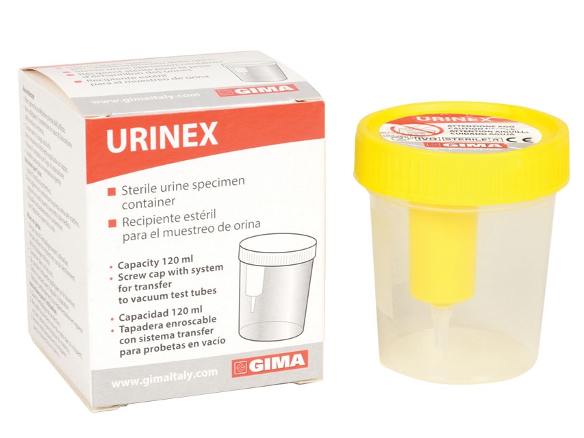 Contenitore urine plus 120 ml con campionatore in anteprima