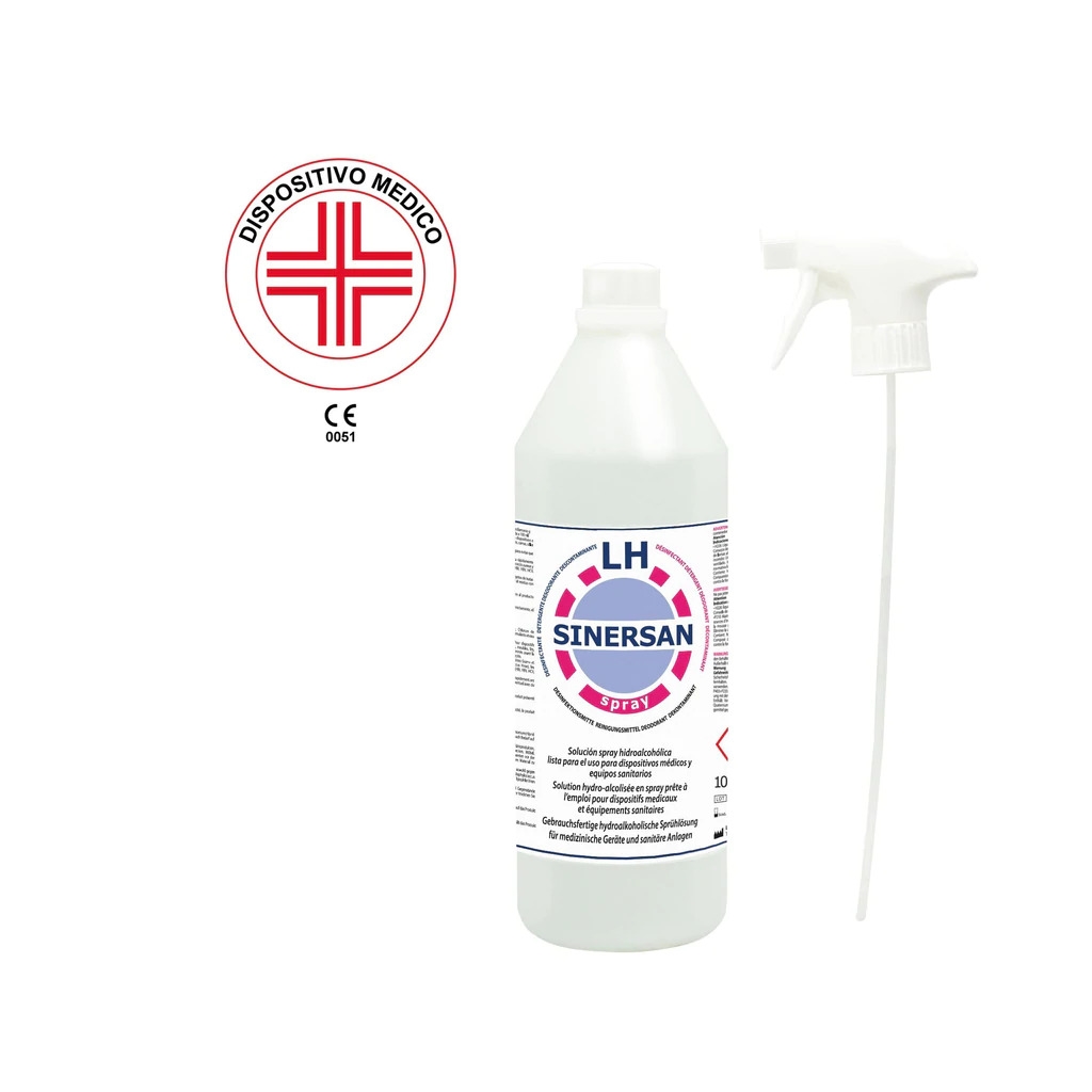 LH SINERSAN SPRAY Disinfettante per superfici decontaminate a soluzione idroalcolica - flacone da 1000 ml in anteprima