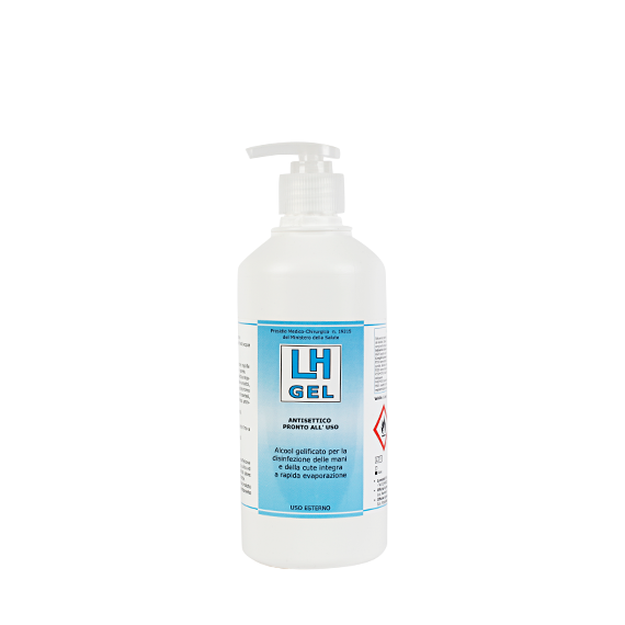 Disinfettante mani e cute con erogatore, LH GEL - 0.5L / 1L / 5L - LOMBARDA H - 500jjmljjconjjerogatore