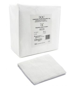 Compresse di garza idrofila in cotone tagliata non sterile da 1 kg - 10x10/20x20 cm - RAYS/DOC - 10x10jjcm