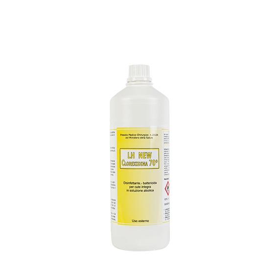 LH NEW CLOREXIDINA 70 Disinfettante battericida per cute integra con clorexidina in soluzione alcolica - flacone da 1000 ml in anteprima