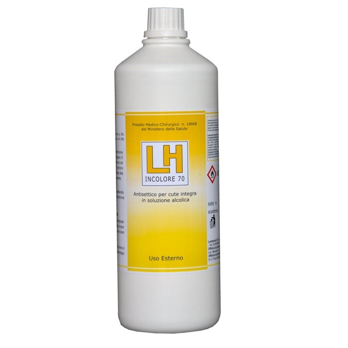 LH INCOLORE 70 Antisettico per cute integra in soluzione alcolica - flacone da 1000 ml in anteprima