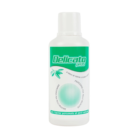 DELICATO Detergente a pH 3,5 per l'igiene intima di pelli delicate - flacone da 500 ml in anteprima