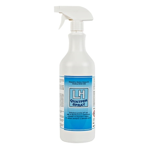 LH QUATFEN SPRAY Disinfettante per dispositivi medici in campo sanitario e laboratoristico - flacone da 1000 ml con spruzzino in anteprima