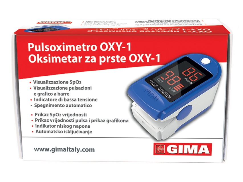 Pulsossimetro OXY-1 Saturimetro da dito professionale Misurazione ossigeno e Pulsazioni