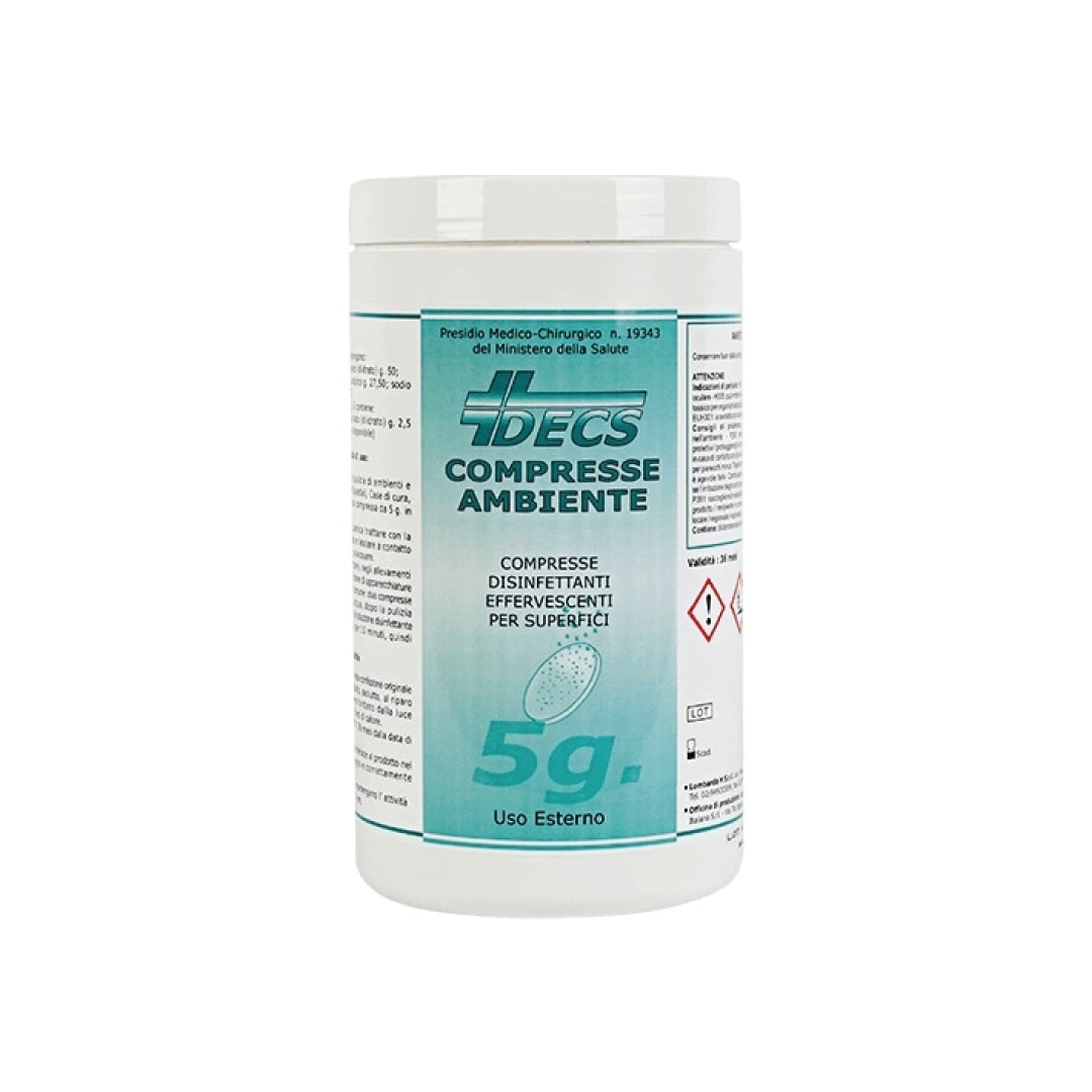 DECS COMPRESSE AMBIENTE da 5 gr disinfettanti effervescenti per superfici