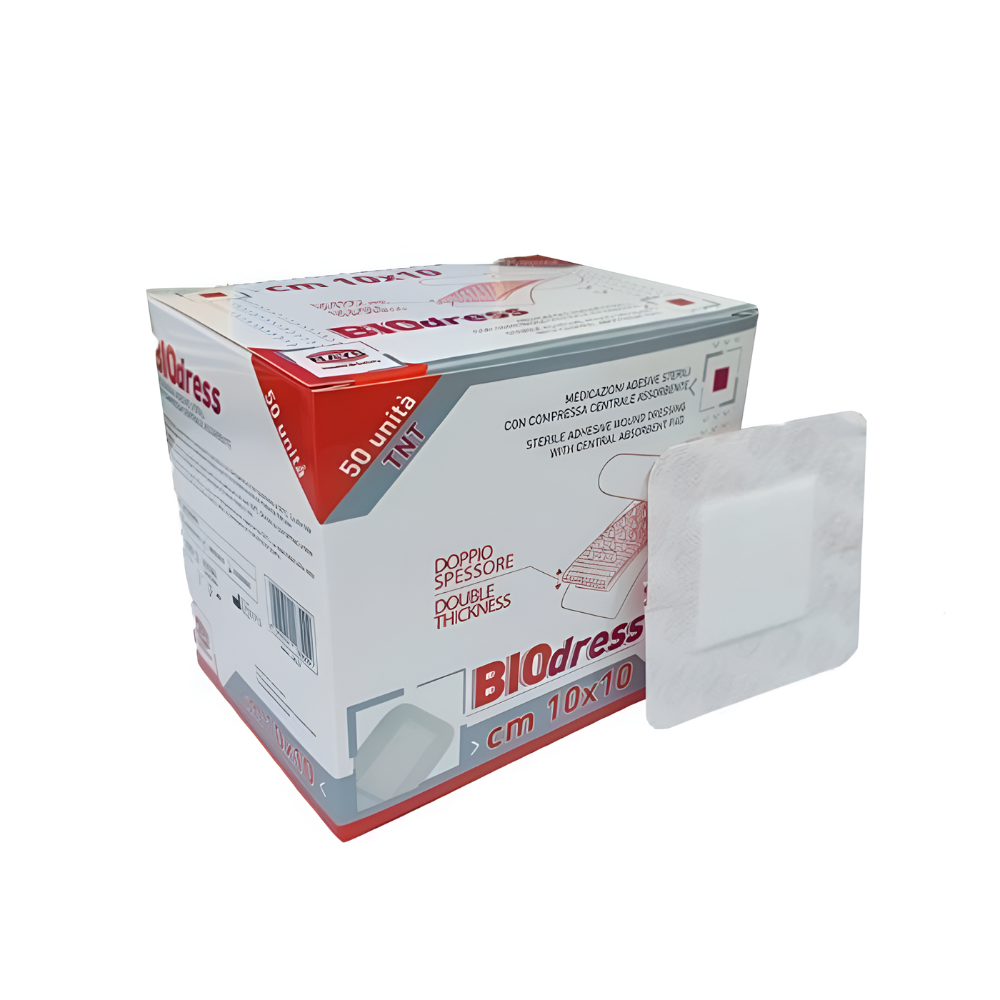 Medicazioni adesive sterili con compressa centrale 10x10