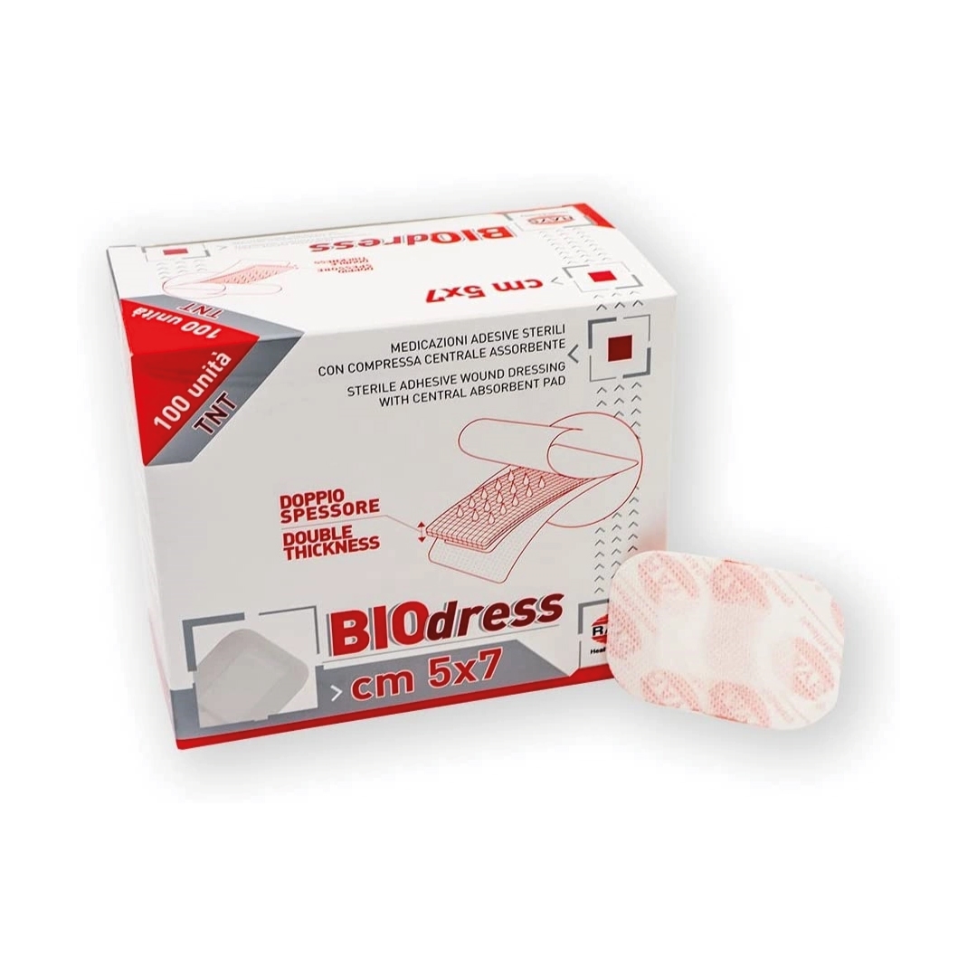 Medicazioni adesive sterili con compressa centrale 5x7