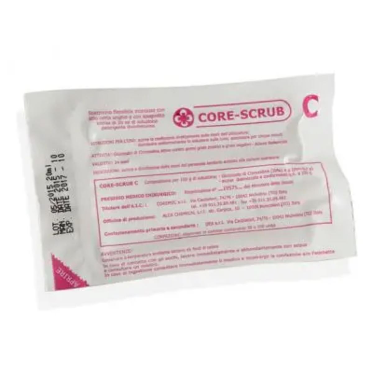 Kit Spazzolino chirurgico preoperatorio CORE-SCRUB C alla clorexidina in anteprima
