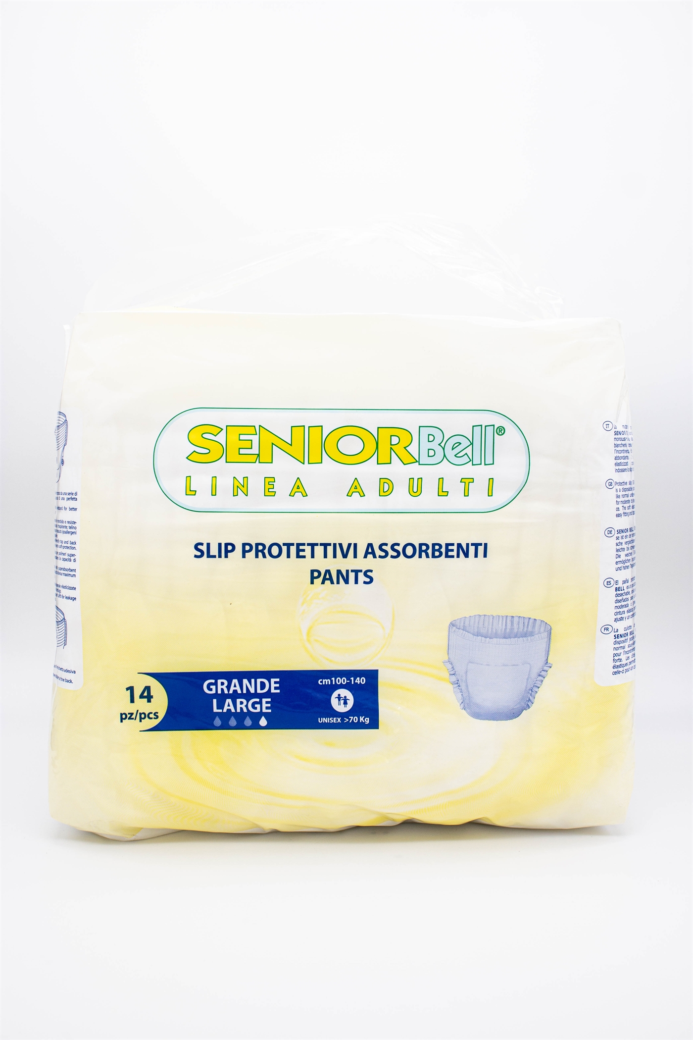 Pannoloni Pull Up Slip Protettivi assorbenti ipoallergenici, Made In Italy, SENIORBELL - confezione da 14 pezzi - SANIGEN in anteprima