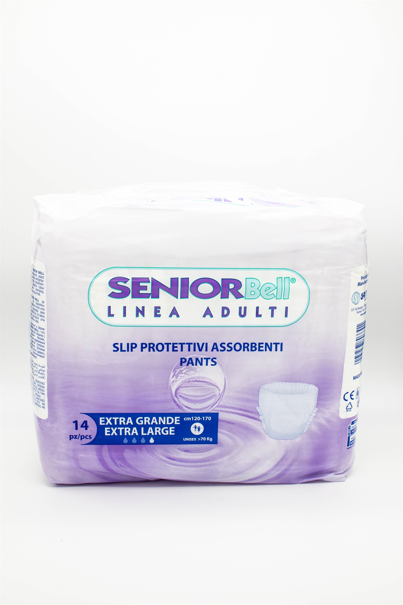 Pannoloni Pull Up Slip Protettivi assorbenti ipoallergenici, Made In Italy, SENIORBELL - confezione da 14 pezzi - SANIGEN in anteprima