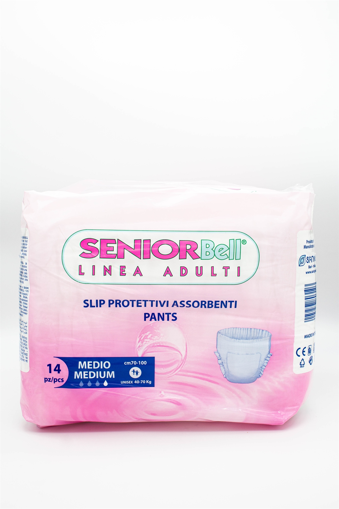Pannoloni Pull Up Slip Protettivi assorbenti ipoallergenici, Made In Italy, SENIORBELL - confezione da 14 pezzi - SANIGEN in anteprima